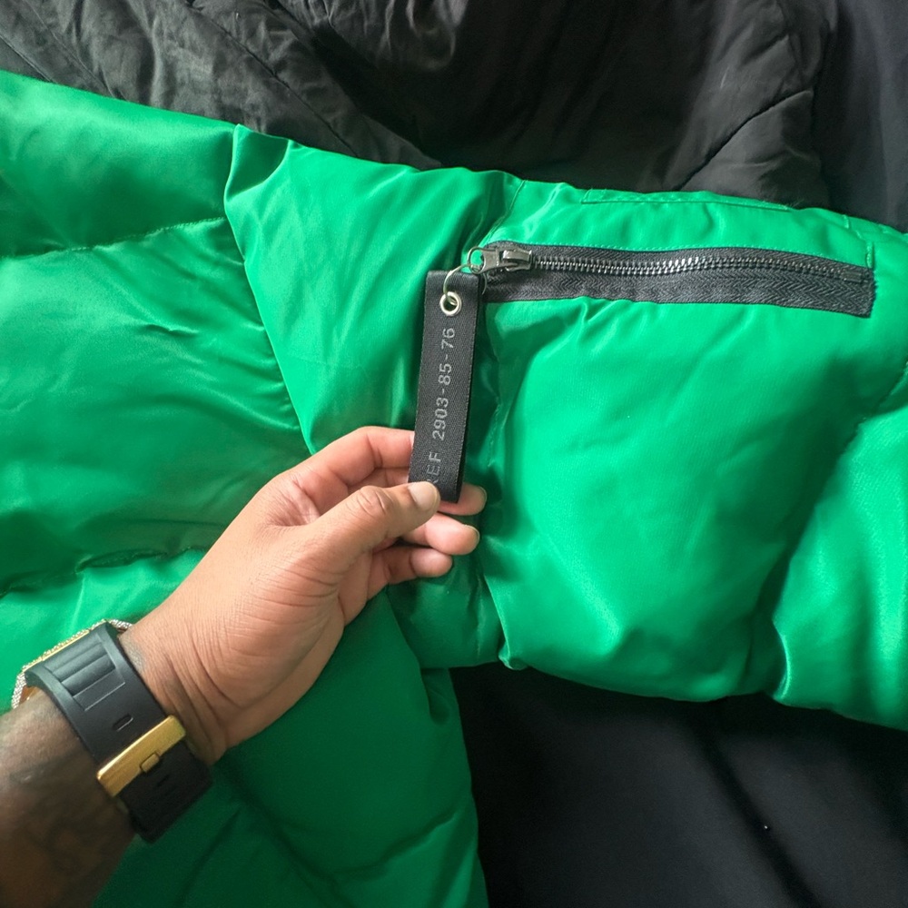River Island Green Bomber Jacket - Picture 5 of 11